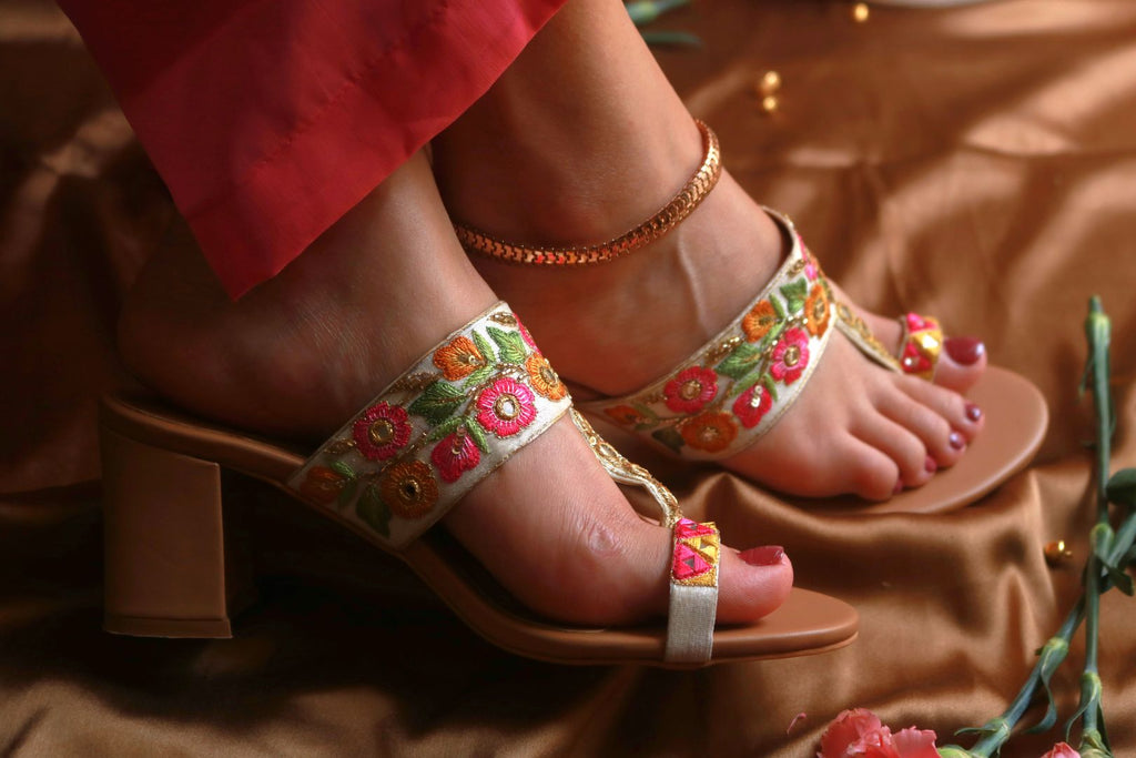 Zari handcrafted heels Bridal